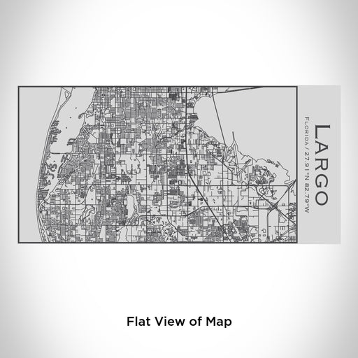 Rendered View of Largo Florida Map Engraving on 17oz Stainless Steel Insulated Cola Bottle