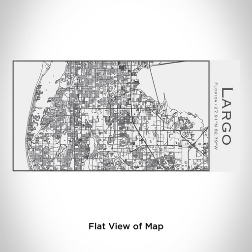 Rendered View of Largo Florida Map Engraving on 17oz Stainless Steel Insulated Cola Bottle in White