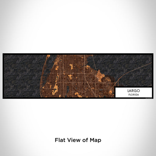 Flat View of Map Custom Largo Florida Map Enamel Mug in Ember