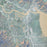 Larkspur California Map Print in Afternoon Style Zoomed In Close Up Showing Details