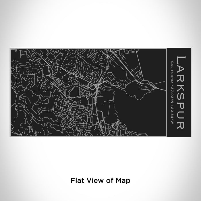 Rendered View of Larkspur California Map Engraving on 17oz Stainless Steel Insulated Cola Bottle in Black