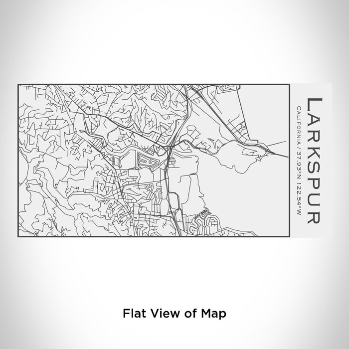 Rendered View of Larkspur California Map Engraving on 17oz Stainless Steel Insulated Cola Bottle in White