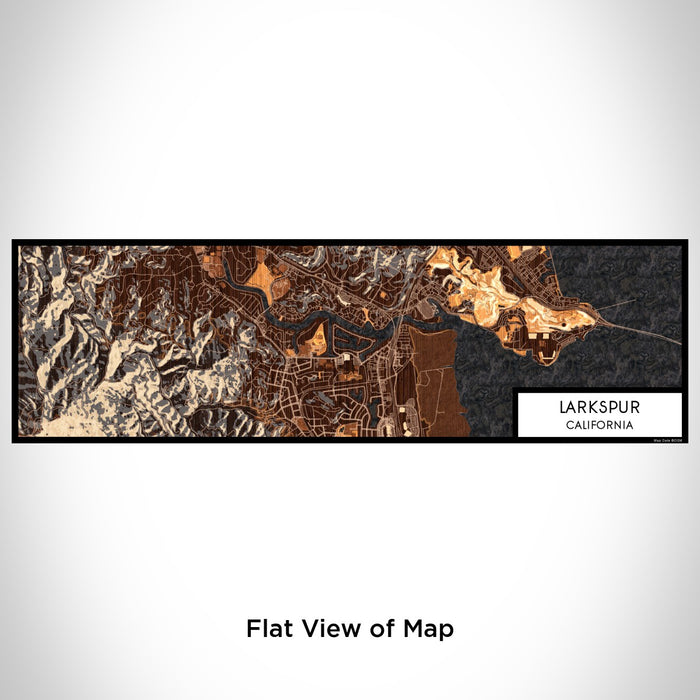 Flat View of Map Custom Larkspur California Map Enamel Mug in Ember