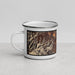 Left View Custom Larkspur California Map Enamel Mug in Ember