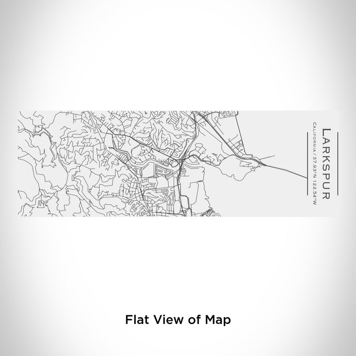 Rendered View of Larkspur California Map Engraving on 10oz Stainless Steel Insulated Cup with Sliding Lid in White