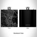 Rendered View of Larkspur California Map Engraving on 6oz Stainless Steel Flask in Black
