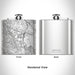 Rendered View of Larkspur California Map Engraving on 6oz Stainless Steel Flask