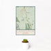 12x18 Larkspur Colorado Map Print Portrait Orientation in Woodblock Style With Small Cactus Plant in White Planter