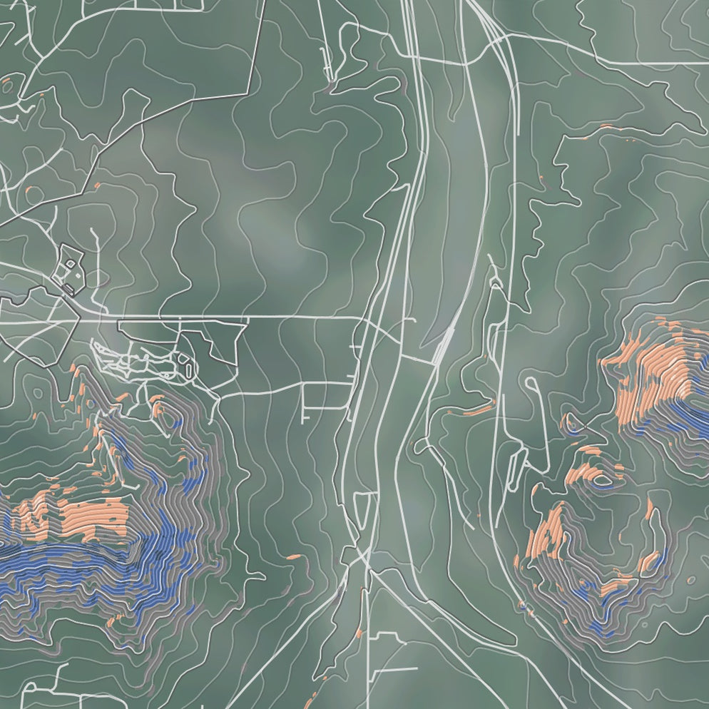 Larkspur Colorado Map Print in Afternoon — JACE Maps