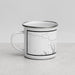 Left View Custom Larkspur Colorado Map Enamel Mug in Classic