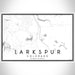 Larkspur Colorado Map Print Landscape Orientation in Classic Style With Shaded Background