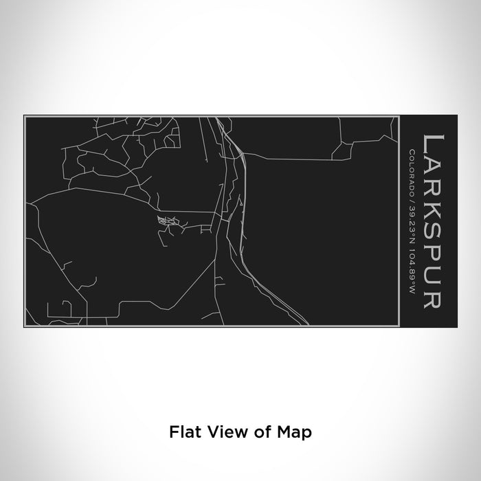 Rendered View of Larkspur Colorado Map Engraving on 17oz Stainless Steel Insulated Cola Bottle in Black