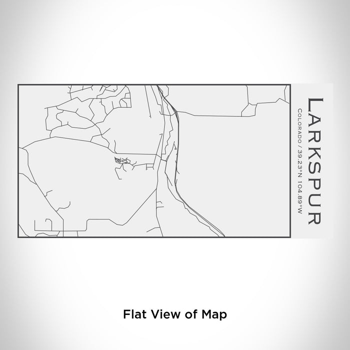 Rendered View of Larkspur Colorado Map Engraving on 17oz Stainless Steel Insulated Cola Bottle in White