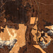 Larkspur Colorado Map Print in Ember Style Zoomed In Close Up Showing Details