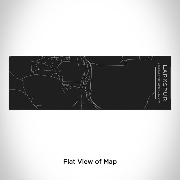 Rendered View of Larkspur Colorado Map Engraving on 10oz Stainless Steel Insulated Cup with Sliding Lid in Black