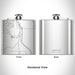 Rendered View of Larkspur Colorado Map Engraving on 6oz Stainless Steel Flask