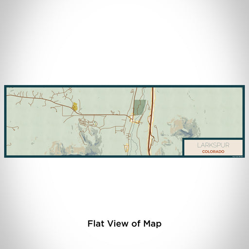 Flat View of Map Custom Larkspur Colorado Map Enamel Mug in Woodblock