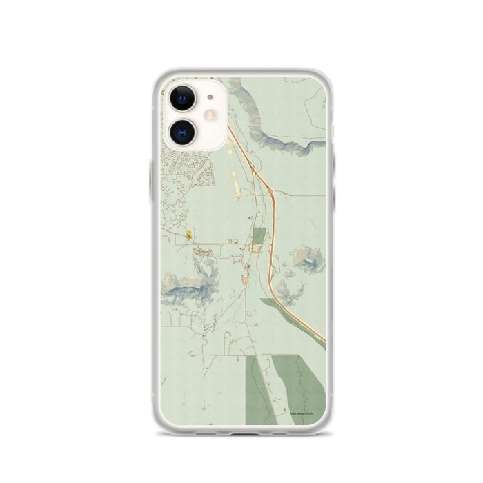 Custom iPhone 11 Larkspur Colorado Map Phone Case in Woodblock
