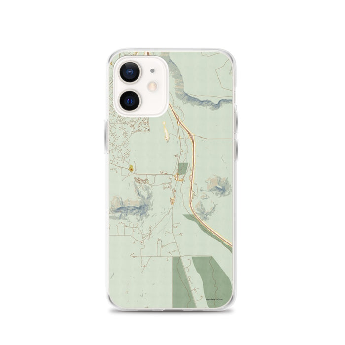 Custom iPhone 12 Larkspur Colorado Map Phone Case in Woodblock