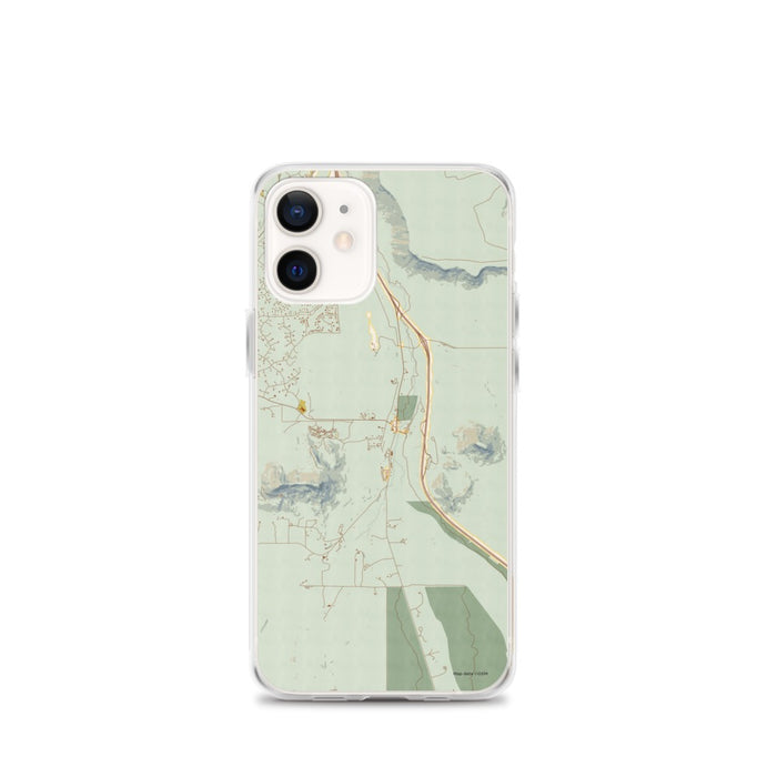 Custom iPhone 12 mini Larkspur Colorado Map Phone Case in Woodblock