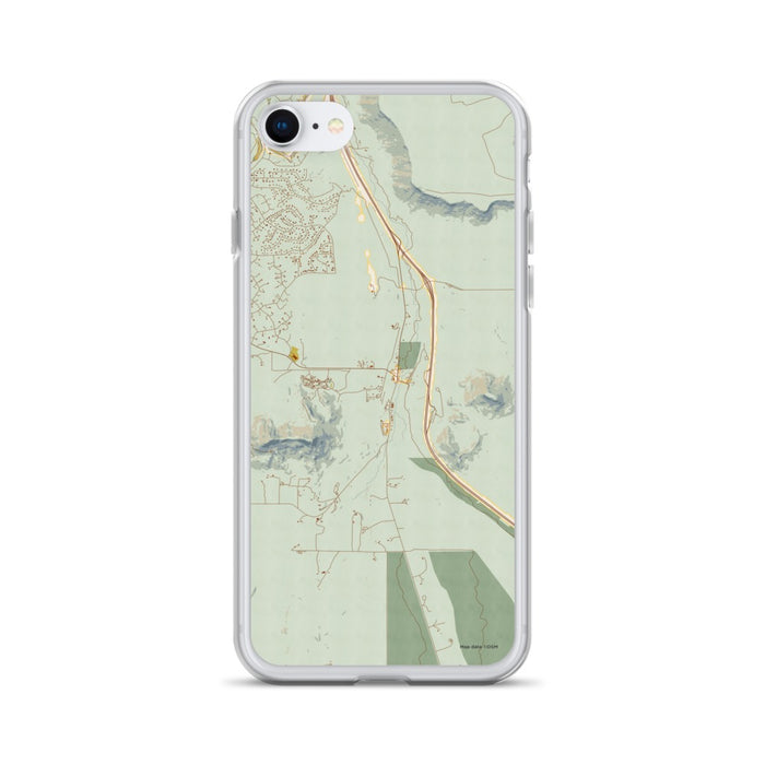Custom iPhone SE Larkspur Colorado Map Phone Case in Woodblock