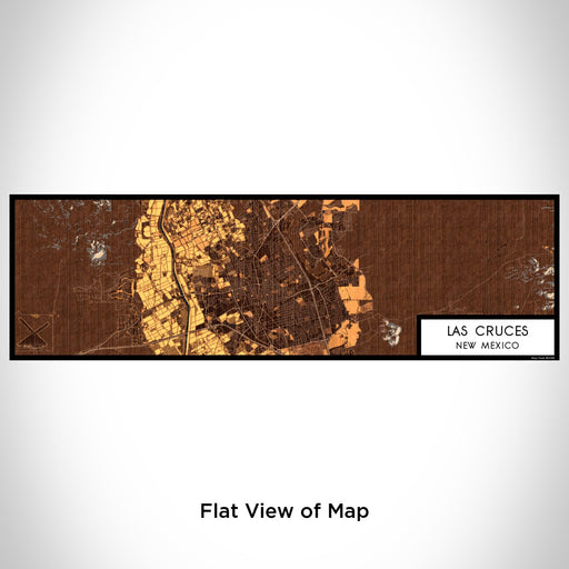 Flat View of Map Custom Las Cruces New Mexico Map Enamel Mug in Ember