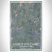 Lassen Volcanic National Park Map Print Portrait Orientation in Afternoon Style With Shaded Background