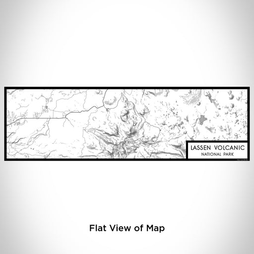 Flat View of Map Custom Lassen Volcanic National Park Map Enamel Mug in Classic