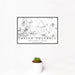 12x18 Lassen Volcanic National Park Map Print Landscape Orientation in Classic Style With Small Cactus Plant in White Planter