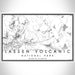 Lassen Volcanic National Park Map Print Landscape Orientation in Classic Style With Shaded Background