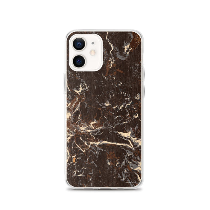 Custom Lassen Volcanic National Park Map iPhone 12 Phone Case in Ember