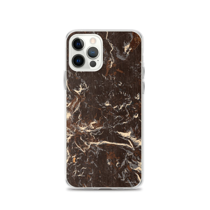 Custom Lassen Volcanic National Park Map iPhone 12 Pro Phone Case in Ember