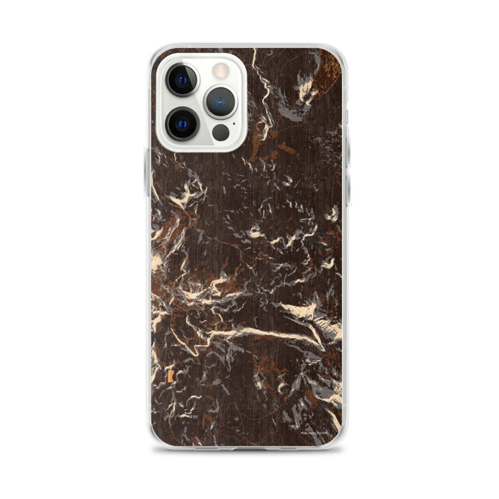 Custom Lassen Volcanic National Park Map iPhone 12 Pro Max Phone Case in Ember
