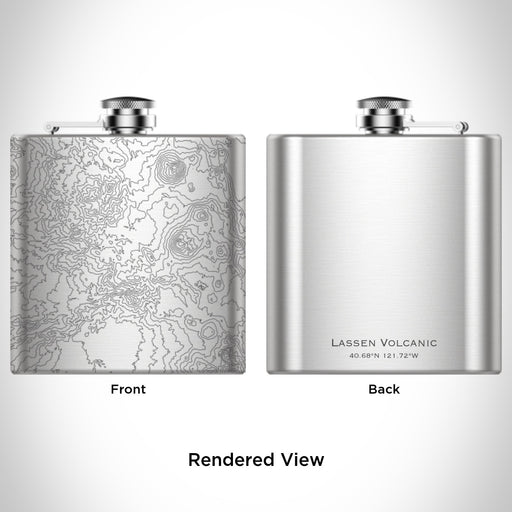 Rendered View of Lassen Volcanic National Park Map Engraving on undefined