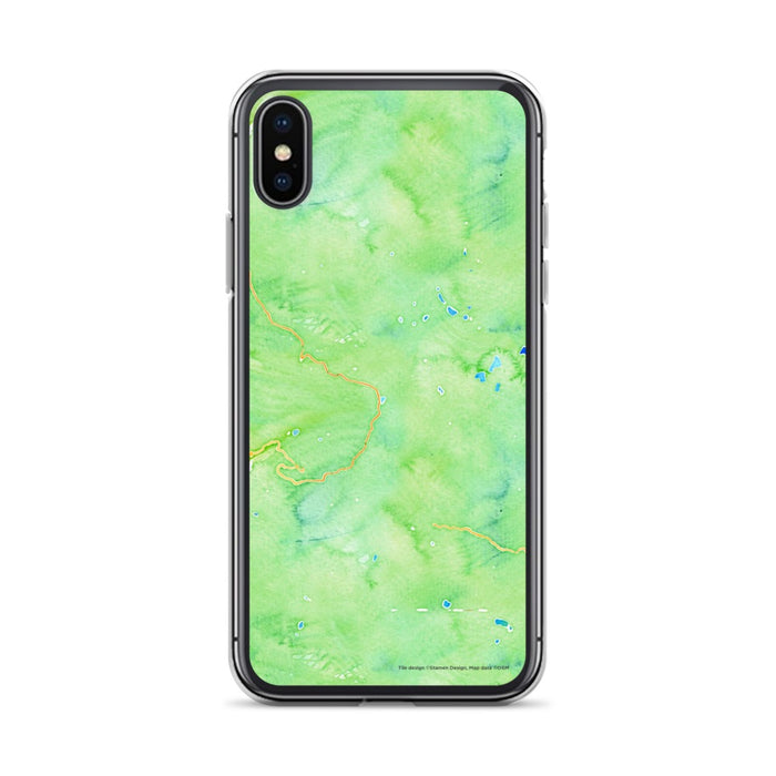 Custom Lassen Volcanic National Park Map Phone Case in Watercolor