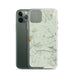 Custom Lassen Volcanic National Park Map Phone Case in Woodblock on Table with Laptop and Plant