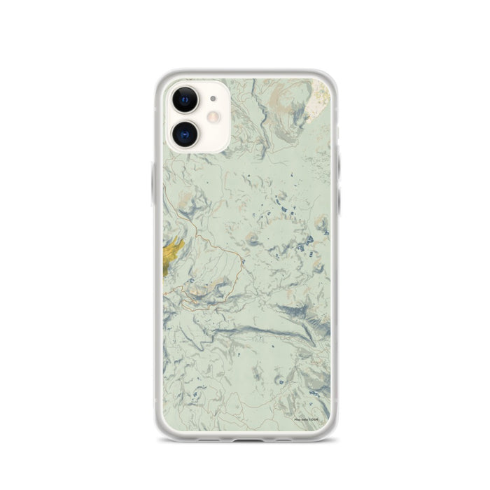 Custom Lassen Volcanic National Park Map Phone Case in Woodblock