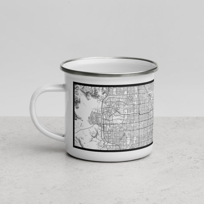 Left View Custom Las Vegas Nevada Map Enamel Mug in Classic