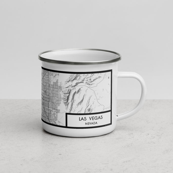 Right View Custom Las Vegas Nevada Map Enamel Mug in Classic