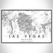 Las Vegas Nevada Map Print Landscape Orientation in Classic Style With Shaded Background