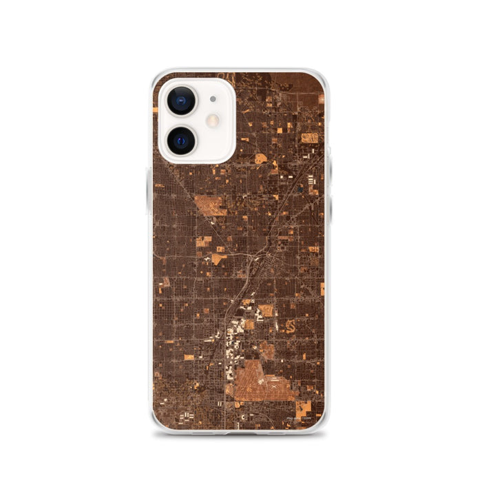 Custom Las Vegas Nevada Map iPhone 12 Phone Case in Ember