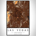 Las Vegas Nevada Map Print Portrait Orientation in Ember Style With Shaded Background