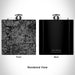 Rendered View of Las Vegas Nevada Map Engraving on 6oz Stainless Steel Flask in Black