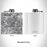 Rendered View of Las Vegas Nevada Map Engraving on 6oz Stainless Steel Flask in White