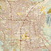 Las Vegas Nevada Map Print in Woodblock Style Zoomed In Close Up Showing Details
