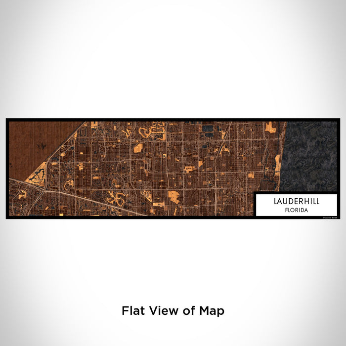 Flat View of Map Custom Lauderhill Florida Map Enamel Mug in Ember