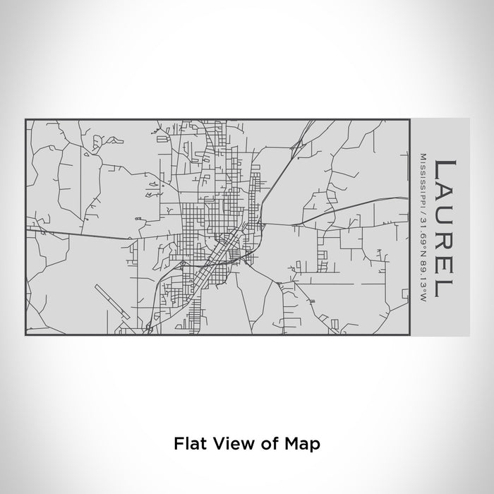 Rendered View of Laurel Mississippi Map Engraving on 17oz Stainless Steel Insulated Cola Bottle