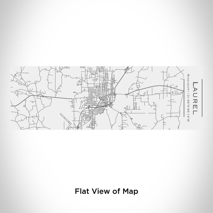 Rendered View of Laurel Mississippi Map Engraving on 10oz Stainless Steel Insulated Cup with Sliding Lid in White