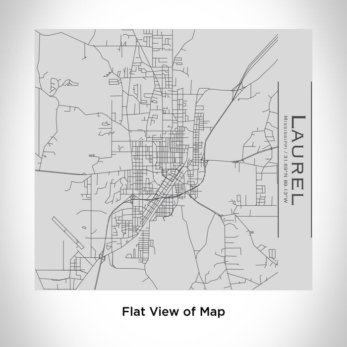 Rendered View of Laurel Mississippi Map Engraving on 17oz Stainless Steel Insulated Tumbler