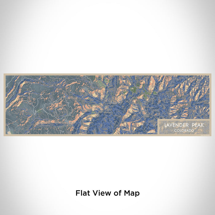 Flat View of Map Custom Lavender Peak Colorado Map Enamel Mug in Afternoon